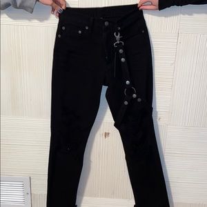 Black Emelia Harness Jean by Carmar Denim